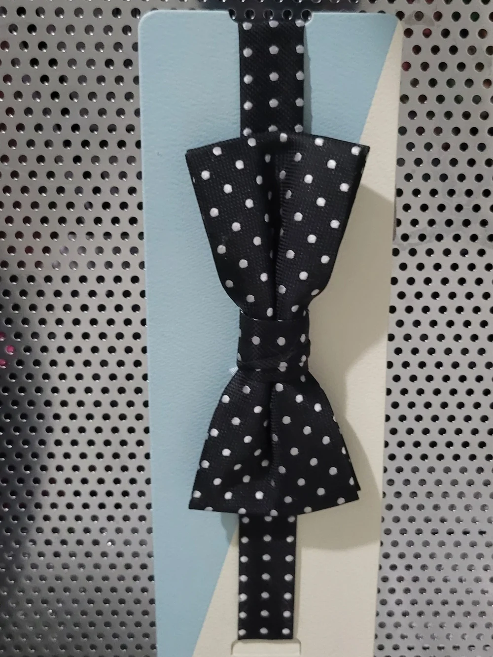 Class Club Black Bow Tie with White Polka Dots